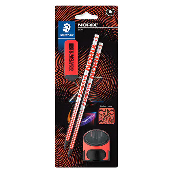 Set Norix® - matite temperamatite gomma - corallo - Staedtler