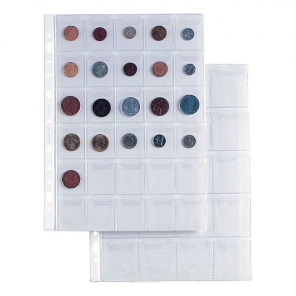 Buste forate Ercole - PVC liscio - 21 x 29,7 cm - porta monete - 30 tasche - Sei Rota - conf. 10 pezzi