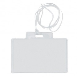 Portanome Pass 3EC - con cordoncino trasparente - 9,5 x 6 cm - PVC - Sei Rota - conf. 100 pezzi