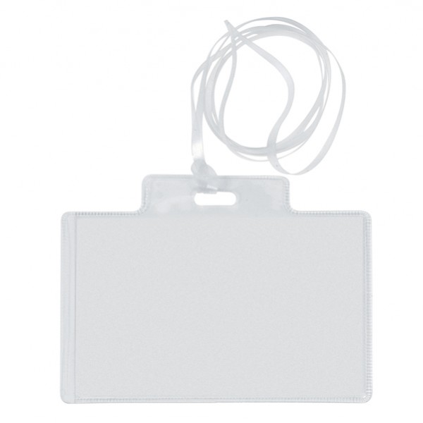 Portanome Pass 3EC - con cordoncino trasparente - 9,5 x 6 cm - PVC - Sei Rota - conf. 100 pezzi