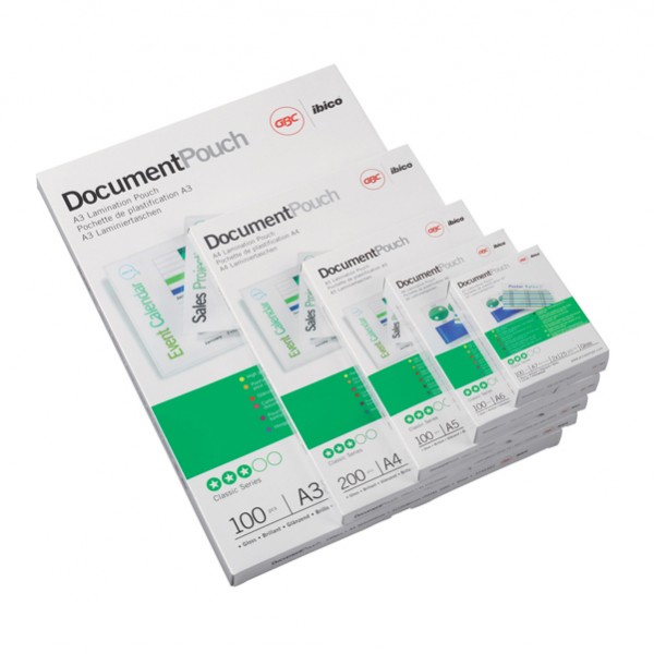 Pouches - A5 - 154 x 216 mm - 2 x 75 micron - GBC - conf. 100 pezzi Pouches - A5 - 154 x 216 mm - 2 x 75 micron - GBC - conf. 100 pezzi