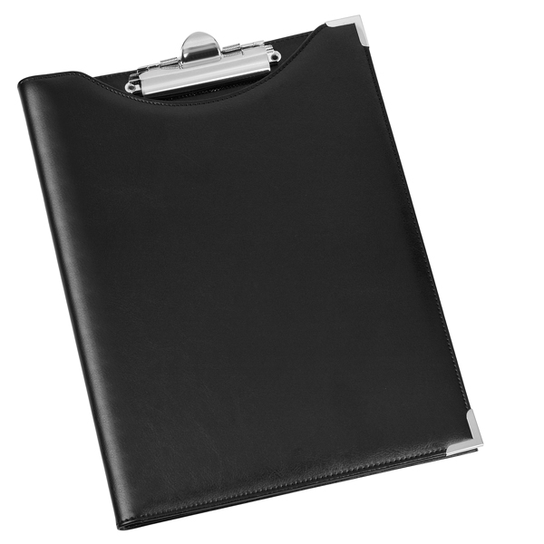 Portablocco in similpelle con tasca - nero - 24 x 31cm - Lebez Portablocco in similpelle con tasca - nero - 24 x 31cm - Lebez