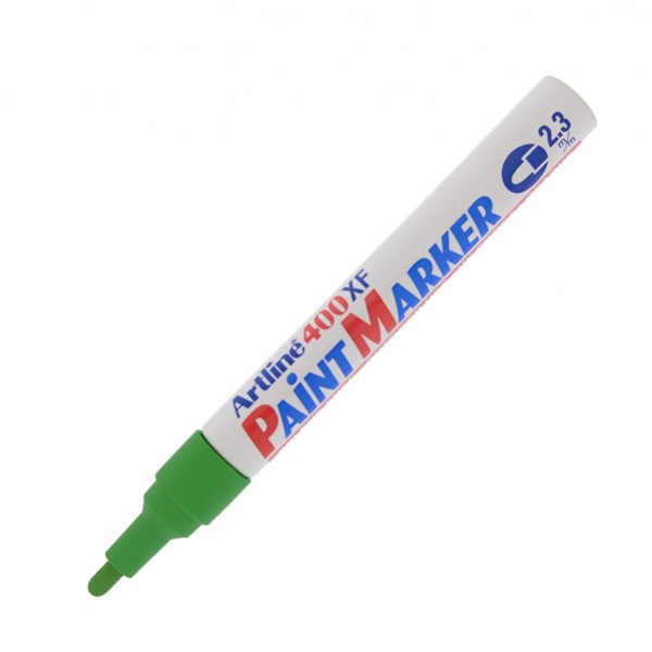 Marcatore permanente A 400 - a vernice - punta tonda - 2,3 mm - verde - Artline