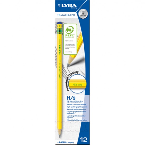Matita di grafite Temagraph - gradazione H - Lyra - conf. 12 pezzi Matita di grafite Temagraph - gradazione H - Lyra - conf. 12 pezzi