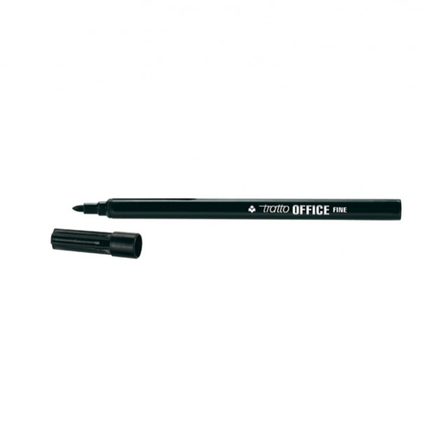 Pennarelli Office - punta feltro - punta fine - tratto 0,7 mm - nero - Tratto - conf. 12 pezzi Pennarelli Office - punta feltro - punta fine - tratto 0,7 mm - nero - Tratto - conf. 12 pezzi