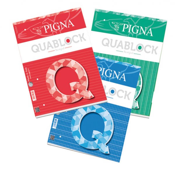 Blocco Quablock Original collato - A4 - 5 mm - 80 gr - 50 fogli - Pigna Blocco Quablock Original collato - A4 - 5 mm - 80 gr - 50 fogli - Pigna