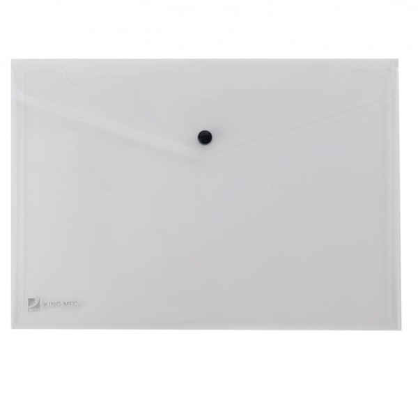 Busta con bottone Pull - A4 - PP - trasparente - King Mec
