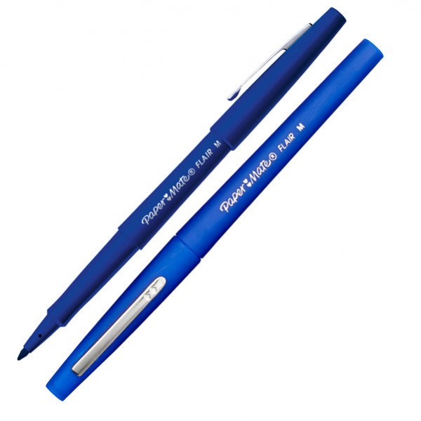 Pennarello Flair Nylon - punta feltro - 1,10mm - blu - Papermate Pennarello Flair Nylon - punta feltro - 1,10mm - blu - Papermate