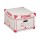 Scatola Storage - con coperchio - 38,5 x 26,4 x 39,7 cm - bianco e rosso - Esselte Dox