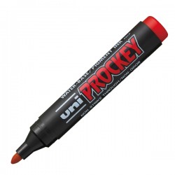 Marcatore Uni Prockey M122  - punta conica da 1,20-1,80mm - rosso  - Uni Mitsubishi