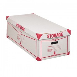 Scatola Storage - con coperchio - 38,5 x 26,4 x 75,5 cm - bianco e rosso - Esselte Dox