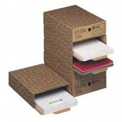 Scatola archivio A4 File - 26 x 8 x 35 cm - avana - Esselte Dox