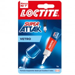 Colla Super Attak Vetro - 3 gr - trasparente - Loctite