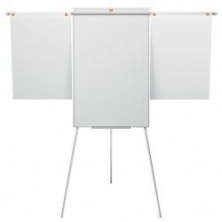 Lavagna portablocco Classic con cavalletto - 100 x 68,5 cm - bracci estensibili - bianco - Nobo