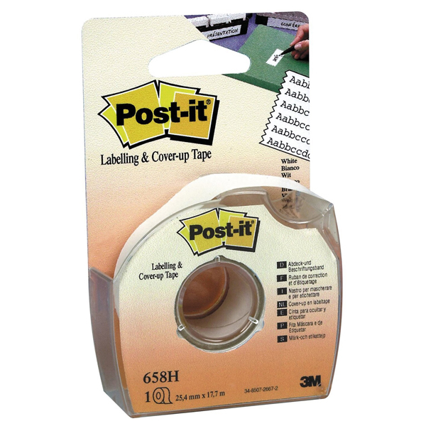Correttore a nastro Post-it Cover Up - 658H - 25 mm x 17,7 mt - Post-it Correttore a nastro Post-it Cover Up - 658H - 25 mm x 17,7 mt - Post-it