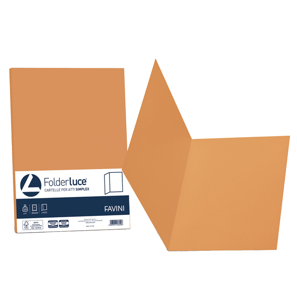 Cartellina semplice Luce - 200 gr - A4 - arancio - cartoncino bristol - Favini - conf. 50 pezzi Cartellina semplice Luce - 200 gr - A4 - arancio - cartoncino bristol - Favini - conf. 50 pezzi