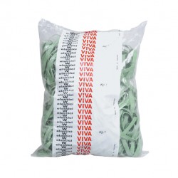 Elastici fettuccia - diametro 12 x 0,5 cm - 1 kg - gomma - verde - Viva
