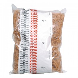 Elastici ad anello - diametro 10 cm - 1 kg - caucciù - avana - Viva