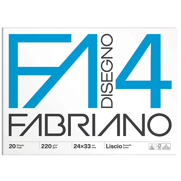 Album F4 - 24 x 33 cm - 20 fogli - 220 gr - liscio - Fabriano Album F4 - 24 x 33 cm - 20 fogli - 220 gr - liscio - Fabriano