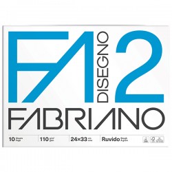 Album F2 - 24 x 33 cm - 10 fogli - 110 gr - ruvido - punto metallo - Fabriano