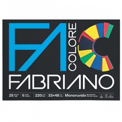Album FaColore - 33 x 48 cm - 25 fogli - 220 gr - 5 colori - Fabriano