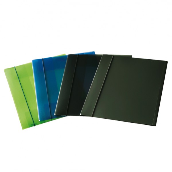 Cartella 3 lembi con elastico - A4 - PP - trasparente verde - Fellowes Cartella 3 lembi con elastico - A4 - PP - trasparente verde - Fellowes