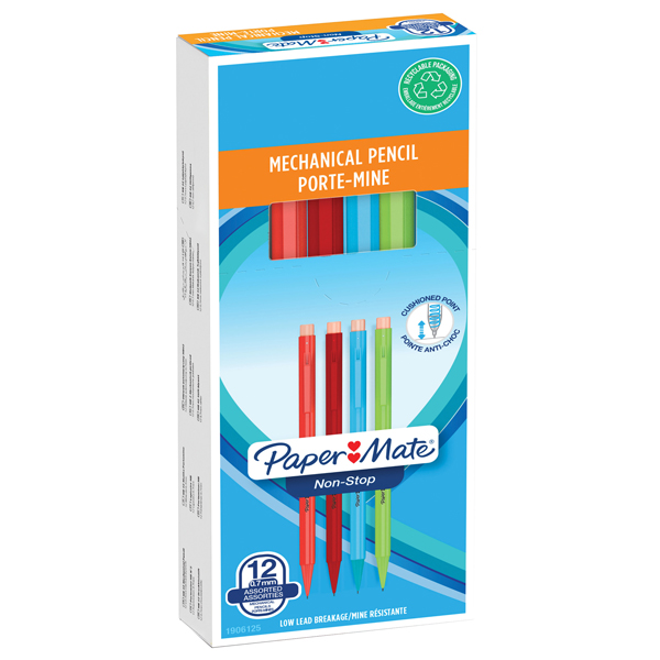 Portamine Non Stop - mina 0,70mm - fusto colori assortiti - Papermate - conf. 12 pezzi Portamine Non Stop - mina 0,70mm - fusto colori assortiti - Papermate - conf. 12 pezzi
