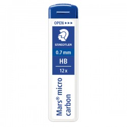 Astuccio 12 Mine Mars Micro - mina 0,7mm - gradazione HB - Staedtler - conf. 12 astucci