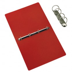 Raccoglitore Presspan - A4 - 4 anelli 25 mm - dorso 4 cm - rosso - Cartotecnica del Garda