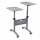 Carrello Twin - per proiettori multimediali - 2 ripiani - con ruote - 86 x 60 x 120 cm - grigio - Nobo