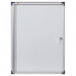Bacheca per interni ultrapiatta - fondo in metallo magnetico bianco - 4 fogli A4 - verticale - Nobo
