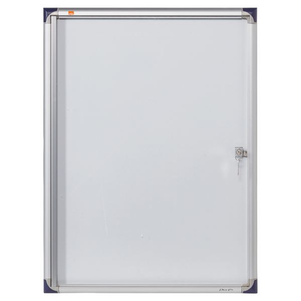 Bacheca per interni ultrapiatta - fondo in metallo magnetico bianco - 4 fogli A4 - verticale - Nobo Bacheca per interni ultrapiatta - fondo in metallo magnetico bianco - 4 fogli A4 - verticale - Nobo