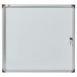 Bacheca per interni ultrapiatta - fondo in metallo magnetico bianco - 6 fogli A4 - orizzontale - Nobo