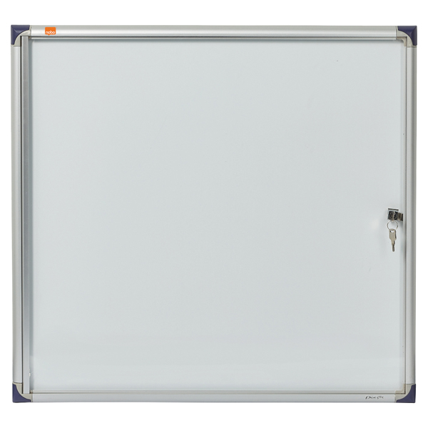 Bacheca per interni ultrapiatta - fondo in metallo magnetico bianco - 6 fogli A4 - orizzontale - Nobo Bacheca per interni ultrapiatta - fondo in metallo magnetico bianco - 6 fogli A4 - orizzontale - Nobo
