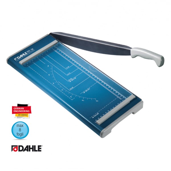 Taglierina a leva Hobby 502 - 42 x 17,5 cm - 320 mm (A4) - 8 fogli - blu - Dahle Taglierina a leva Hobby 502 - 42 x 17,5 cm - 320 mm (A4) - 8 fogli - blu - Dahle