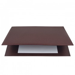Sottomani doppio in similpelle - marrone scuro - 48 x 32cm - City Time
