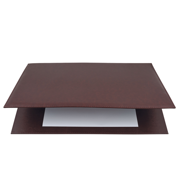 Sottomani doppio in similpelle - marrone scuro - 48 x 32cm - City Time Sottomani doppio in similpelle - marrone scuro - 48 x 32cm - City Time