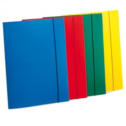 Cartella 3 lembi con elastico - A4 - PP - verde - Fellowes