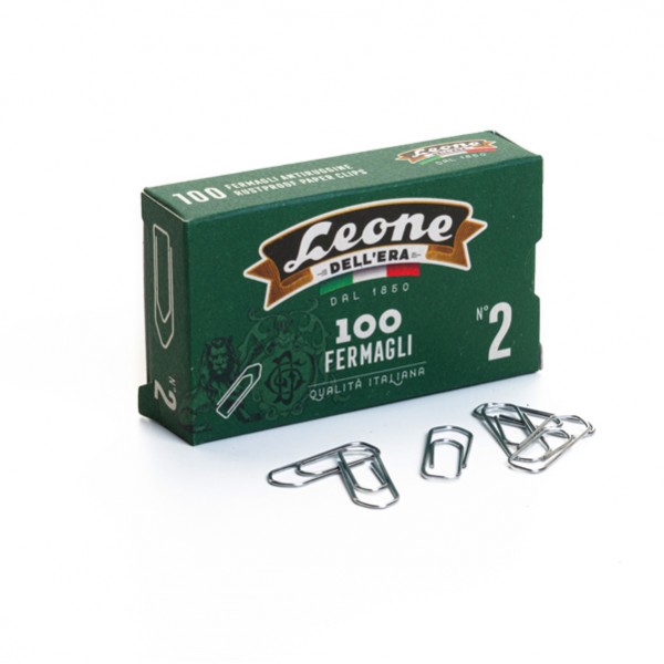 Fermagli zincati - n. 2 - 2,6 cm - Leone - conf. 100 pezzi Fermagli zincati - n. 2 - 2,6 cm - Leone - conf. 100 pezzi