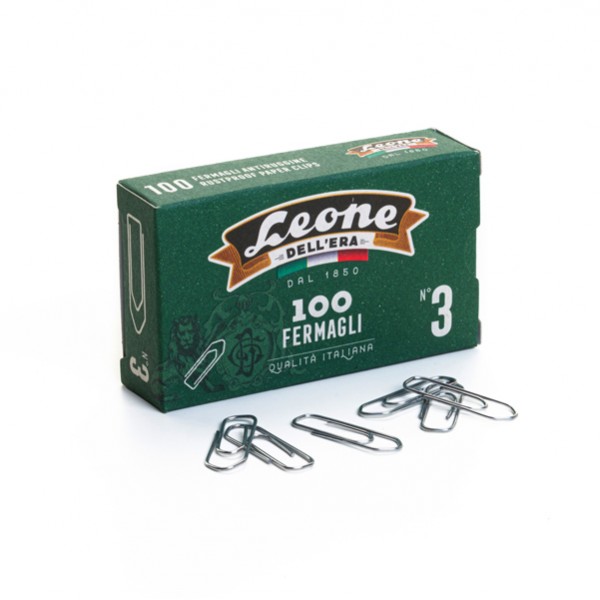 Fermagli zincati - n. 3 - 2,8 cm - Leone - conf. 100 pezzi Fermagli zincati - n. 3 - 2,8 cm - Leone - conf. 100 pezzi