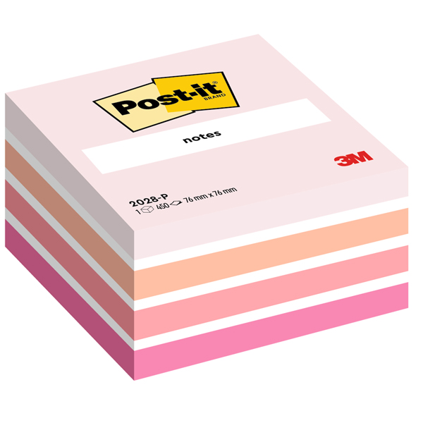 Blocco foglietti Cubo - 2028-P - 76 x 76 mm - 72 gr - colori assortiti - 450 fogli - Post-it Blocco foglietti Cubo - 2028-P - 76 x 76 mm - 72 gr - colori assortiti - 450 fogli - Post-it