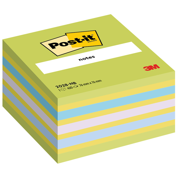 Blocco foglietti Cubo - 2028-NB - 76 x 76 mm - 72 gr - colori assortiti - 450 fogli - Post-it Blocco foglietti Cubo - 2028-NB - 76 x 76 mm - 72 gr - colori assortiti - 450 fogli - Post-it