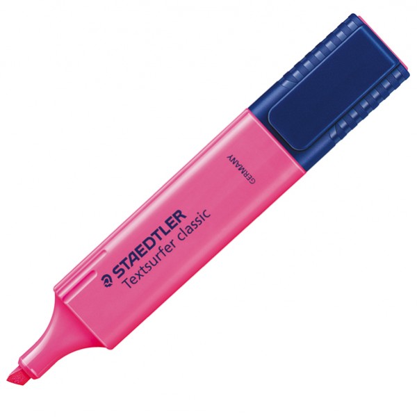 Evidenziatore Textsurfer Classic - punta a scalpello - tratto da 1,0-5,0mm - fucsia - Staedtler Evidenziatore Textsurfer Classic - punta a scalpello - tratto da 1,0-5,0mm - fucsia - Staedtler