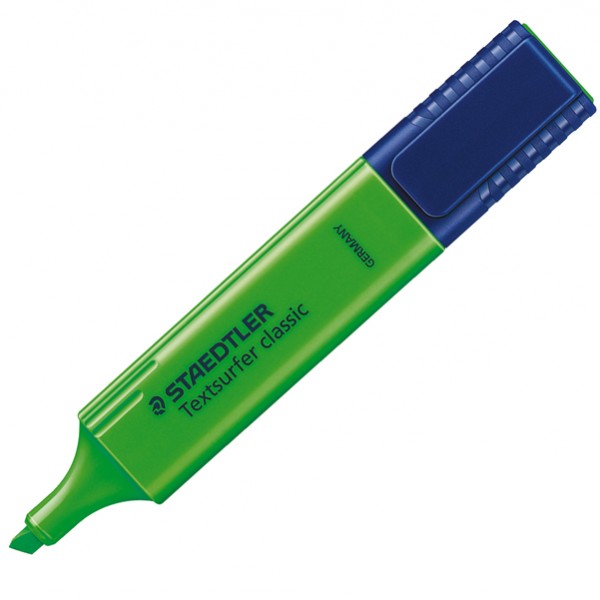 Evidenziatore Textsurfer Classic - punta a scalpello - tratto da 1,0-5,0mm - verde - Staedtler Evidenziatore Textsurfer Classic - punta a scalpello - tratto da 1,0-5,0mm - verde - Staedtler