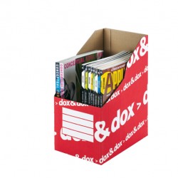 Portariviste Dox&Dox - 17 x 35 x 25 cm - bianco/rosso - Esselte Dox