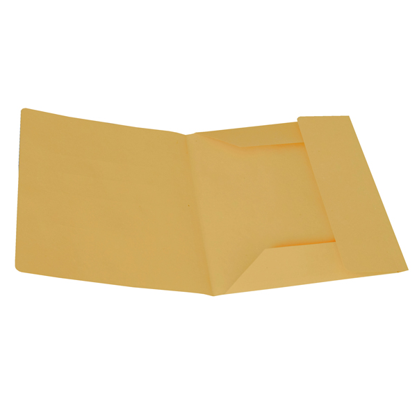 Cartellina 3 lembi - 200 gr - 25 x 33 cm - cartoncino manilla - giallo - Cartotecnica del Garda - conf. 50 pezzi