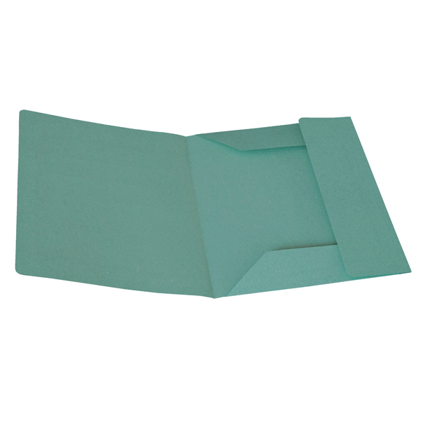 Cartellina 3 lembi - 200 gr - 25 x 33 cm - cartoncino manilla - verde - Cartotecnica del Garda - conf. 50 pezzi
