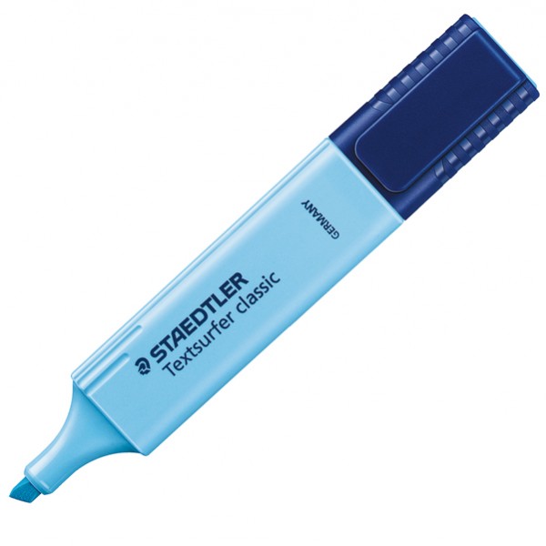 Evidenziatore Textsurfer Classic - punta a scalpello - tratto 1,0-5,0mm - azzurro - Staedtler Evidenziatore Textsurfer Classic - punta a scalpello - tratto 1,0-5,0mm - azzurro - Staedtler