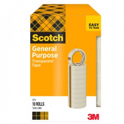 Nastro adesivo 508 - 15 mm x 66 m - PP - trasparente - Scotch - torre 10 rotoli