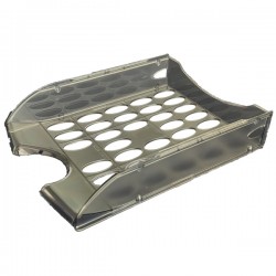 Vaschetta portacorrispondenza forata E040 - 26 x 34,5 x 6,5 cm - fumé trasparente - Fellowes
